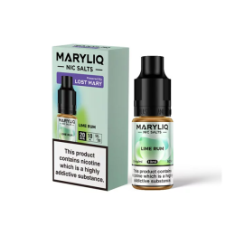10mg MARYLIQ Nic Salt By Lost Mary 10ml (50VG/50PG) - Flavour: Lime Rum 10mg MARYLIQ Nic Salt By Lost Mary 10ml (50VG/50PG) - Flavour: Lime Rum