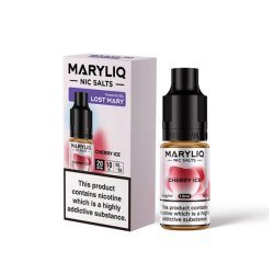 10mg MARYLIQ Nic Salt By Lost Mary 10ml (50VG/50PG) - Flavour: Cherry Ice 10mg MARYLIQ Nic Salt By Lost Mary 10ml (50VG/50PG) - Flavour: Cherry Ice