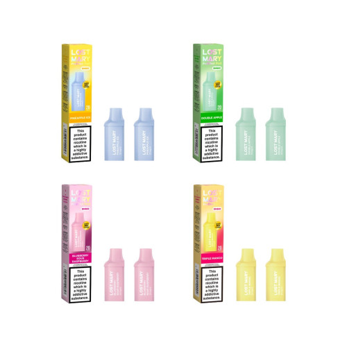 20mg Lost Mary BM600 Prefilled Replacement Pods 1200 Puffs - 2 Pcs - Flavour: Menthol 20mg Lost Mary BM600 Prefilled Replacement Pods 1200 Puffs - 2 Pcs - Flavour: Menthol