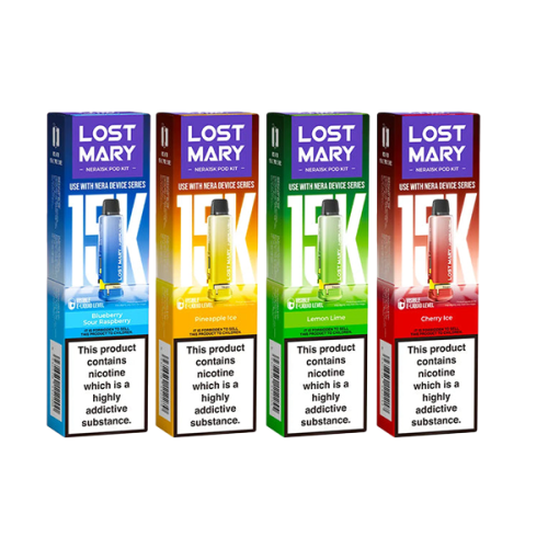 20mg Lost Mary Nera 15k Prefilled Pod 15000 Puffs - Flavour: Strawberry Raspberry Ice 20mg Lost Mary Nera 15k Prefilled Pod 15000 Puffs - Flavour: Strawberry Raspberry Ice