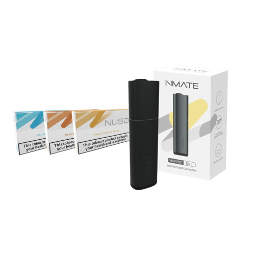 NUSO Heated Tobacco Sticks Starter Kit Bundles Strength 5 - 10 Packs (Free Nmate Device) - Flavour: Blue