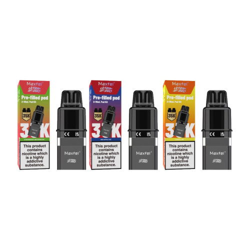 20mg Maxfel Ultra Pro Replacement Prefilled Pods 17500 Puffs - Flavour: Black Dragon Ice