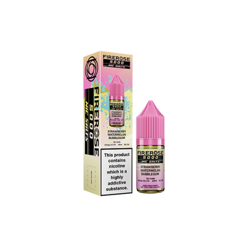 10mg Elux Firerose 5000 Nic salts 10ml (50VG/50PG) - Flavour: Strawberry Watermelon Bubblegum 10mg Elux Firerose 5000 Nic salts 10ml (50VG/50PG) - Flavour: Strawberry Watermelon Bubblegum