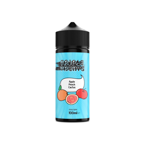 Triple Treats 100ml Shortfill 0mg (70VG/30PG) - Flavour: Apple Peach Cactus